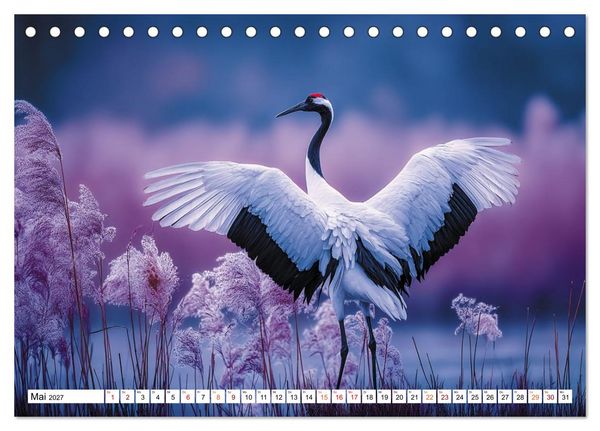 Produktbild: Mit den Kranichen kehrt das Licht in die Seele zur&uuml;ck (Tischkalender 2027 DIN A5 quer), CALVENDO Monatskalender