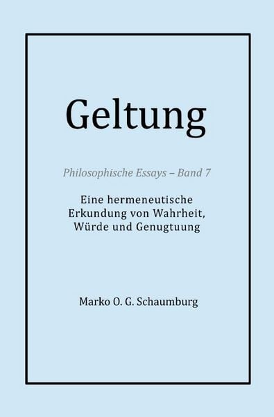 Produktbild: Philosophische Essays / Geltung