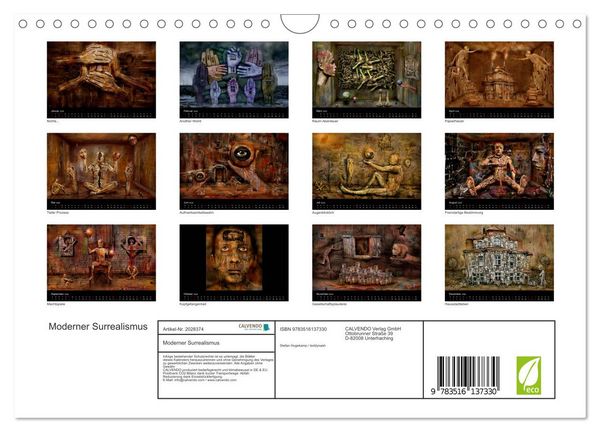 Produktbild: Moderner Surrealismus (Wandkalender 2026 DIN A4 quer), CALVENDO Monatskalender