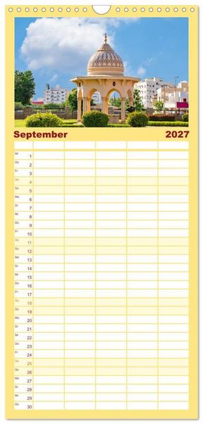 Produktbild: Familienplaner 2027 - Oman - Reiseziel Maskat und Salalah mit 5 Spalten (Wandkalender, 21 x 45 cm) CALVENDO