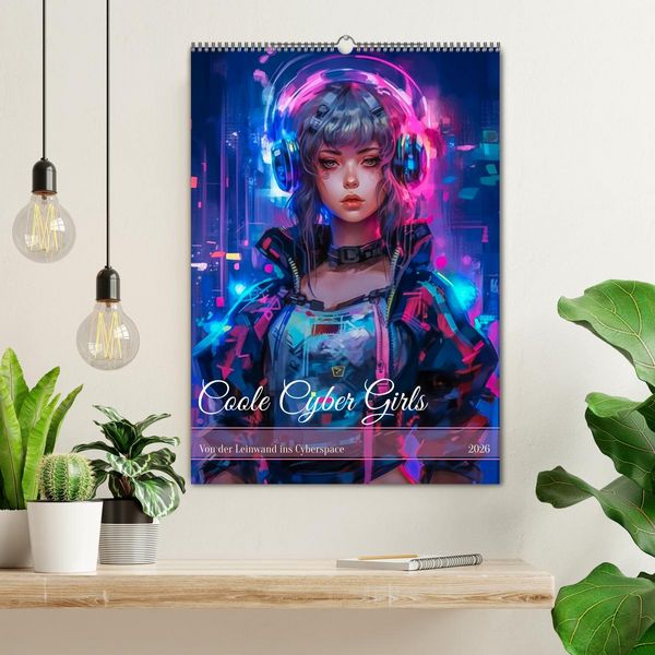 Produktbild: Coole Cyber Girls (Wandkalender 2026 DIN A2 hoch), CALVENDO Monatskalender