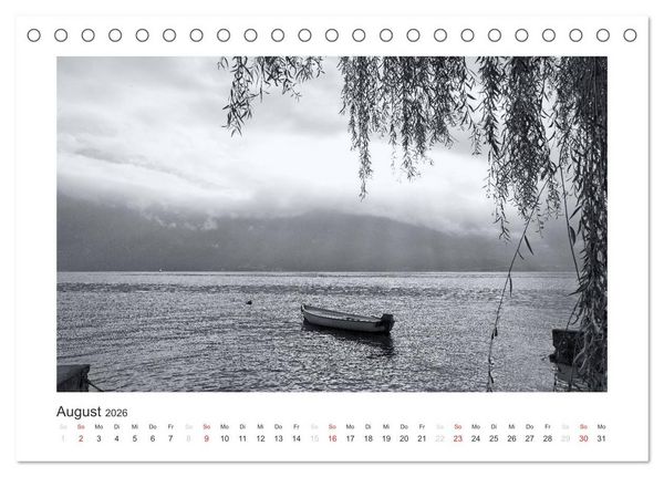 Produktbild: Limone sul Garda schwarzwei&szlig; (Tischkalender 2026 DIN A5 quer), CALVENDO Monatskalender