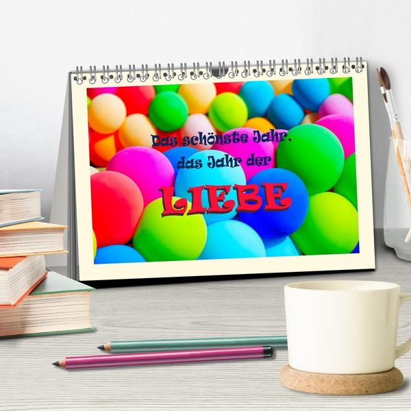 Produktbild: Das sch&ouml;nste Jahr, das Jahr der LIEBE (Tischkalender 2026 DIN A5 quer), CALVENDO Monatskalender