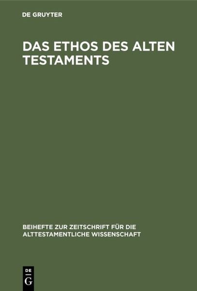 Produktbild: Das Ethos des Alten Testaments