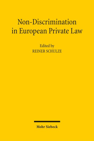 Produktbild: Non-Discrimination in European Private Law