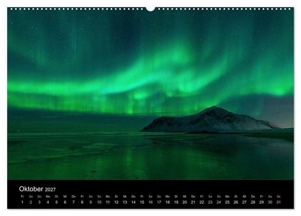 Produktbild: Magische N&auml;chte - POLARLICHT (hochwertiger Premium Wandkalender 2027 DIN A2 quer), Kunstdruck in Hochglanz