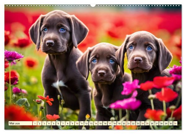Produktbild: Weimaraner - der ideale Jagdbegleiter (Wandkalender 2026 DIN A2 quer), CALVENDO Monatskalender