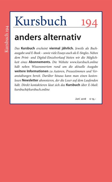 Produktbild: Kursbuch 194