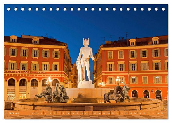 Produktbild: Lebendige Cote d'Azur: Die azurblaue K&uuml;ste (Tischkalender 2026 DIN A5 quer), CALVENDO Monatskalender