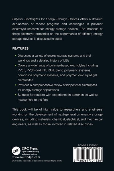Produktbild: Polymer Electrolytes for Energy Storage Devices