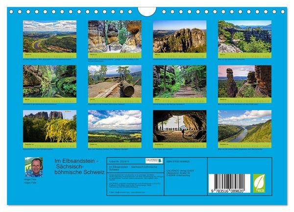 Produktbild: Im Elbsandstein - S&auml;chsisch-b&ouml;hmische Schweiz (Wandkalender 2026 DIN A4 quer), CALVENDO Monatskalender