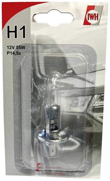 Produktbild: IWH 019352 Halogen Leuchtmittel H1 55W 12V