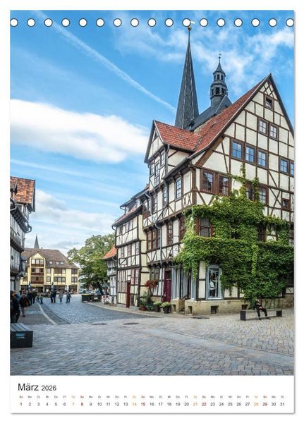 Produktbild: Altstadt Quedlinburg (Tischkalender 2026 DIN A5 hoch), CALVENDO Monatskalender