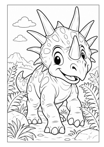 Produktbild: Dino Malbuch f&uuml;r Kinder ab 4 Jahren mit 50 s&uuml;&szlig;en Ausmalbildern