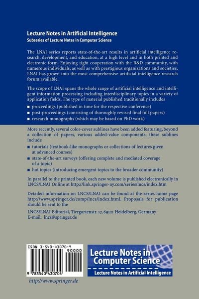 Produktbild: New Frontiers in Artificial Intelligence