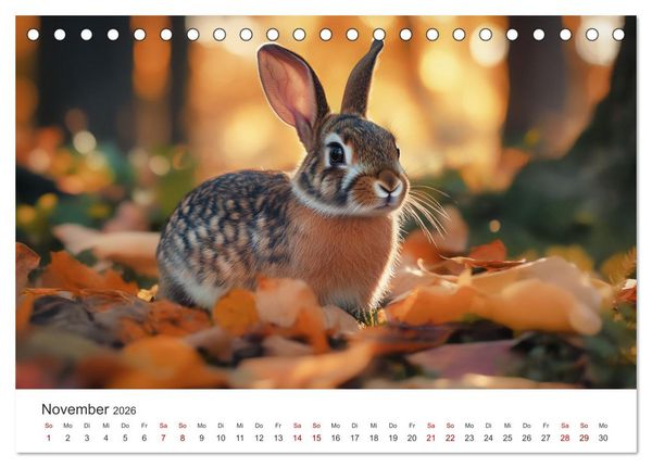 Produktbild: Fantastisch, flauschig, frech! - Ein Kaninchenkalender (Tischkalender 2026 DIN A5 quer), CALVENDO Monatskalender