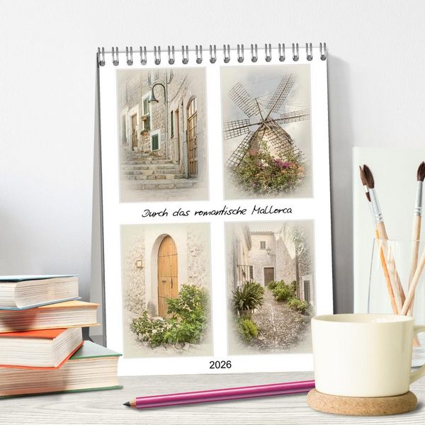 Produktbild: Durch das romantische Mallorca (Tischkalender 2026 DIN A5 hoch), CALVENDO Monatskalender