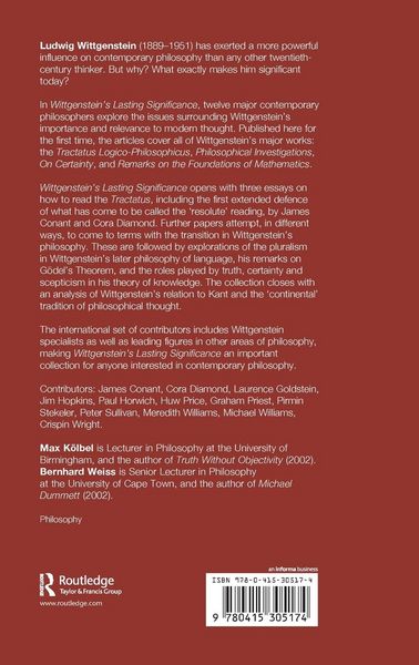 Produktbild: Wittgenstein's Lasting Significance