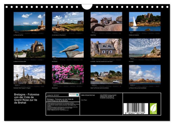 Produktbild: Bretagne - Fotoreise von der Cote de Granit Rose zur Ile de Brehat (Wandkalender 2026 DIN A4 quer), CALVENDO Monatskalender