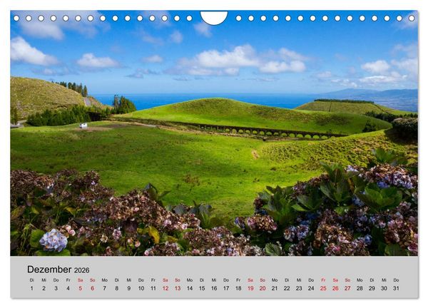 Produktbild: Azoren - S&atilde;o Miguel (Wandkalender 2026 DIN A4 quer), CALVENDO Monatskalender