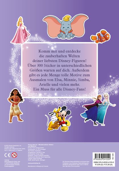 Produktbild: Disney Best of: Wundersch&ouml;ner Sticker- und Malblock