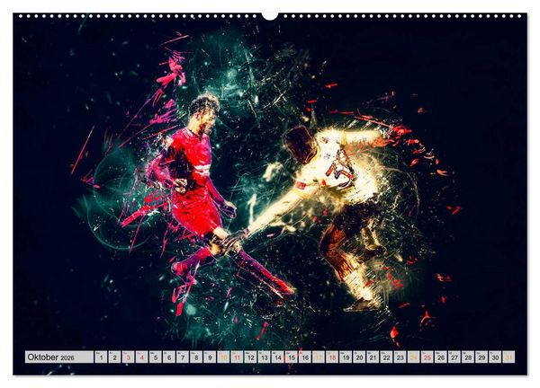 Produktbild: Fu&szlig;ball - extrem (hochwertiger Premium Wandkalender 2026 DIN A2 quer), Kunstdruck in Hochglanz