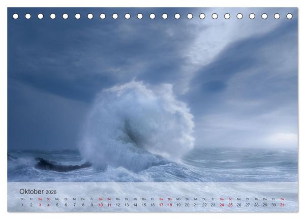 Produktbild: Wellen Konzert (Tischkalender 2026 DIN A5 quer), CALVENDO Monatskalender