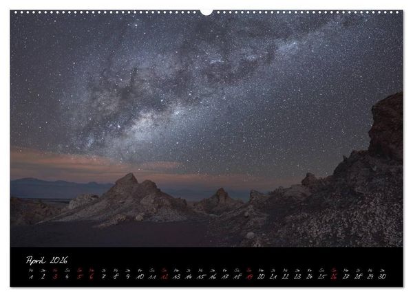 Produktbild: Faszination Milchstra&szlig;e - eine Reise zu den Nachtlandschaften unserer Erde (Wandkalender 2026 DIN A2 quer), CALVENDO Monatskalender