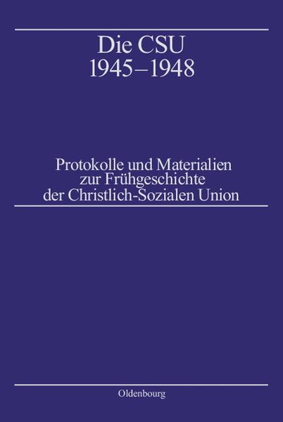 Produktbild: Die CSU 1945-1948