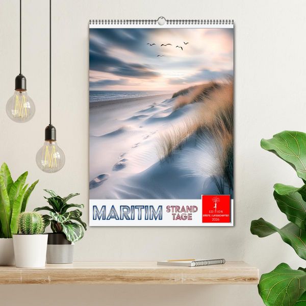 Produktbild: Maritim - Strandtage (Wandkalender 2026 DIN A2 hoch), CALVENDO Monatskalender