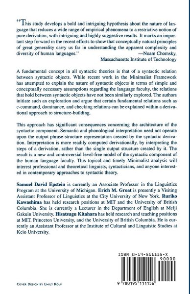 Produktbild: Derivational Approach to Syntactic Relations