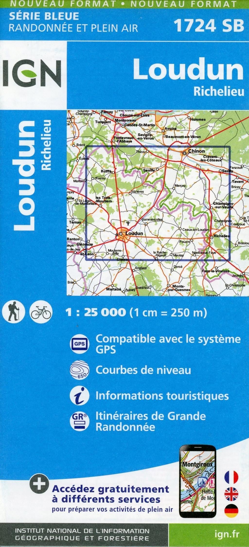 Produktbild: Loudun Richelieu 1:25 000