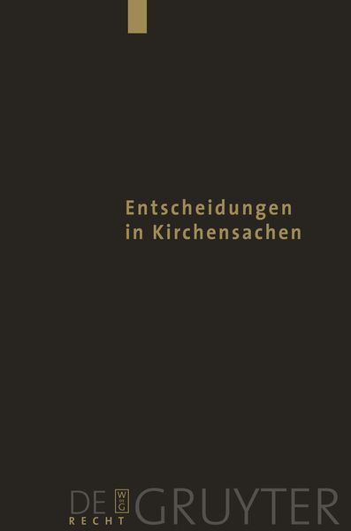 Produktbild: Entscheidungen in Kirchensachen seit 1946 / 1.7.-31.12.2004