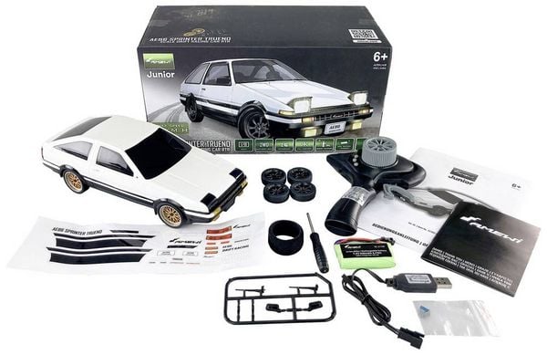 Produktbild: Amewi AE86 Sprinter Trueno Scale Drift Wei&szlig; Brushed 1:18 RC Modellauto Elektro Stra&szlig;enmodell Heckantrieb (2WD) RtR 2,4GHz inkl