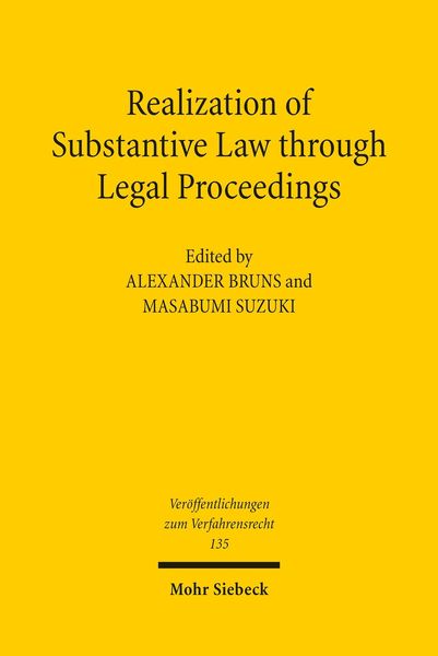 Produktbild: Realization of Substantive Law through Legal Proceedings