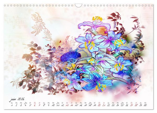 Produktbild: Prairies sauvages en fleurs (Calendrier mural 2026 DIN A3 vertical), CALVENDO calendrier mensuel