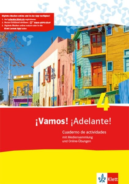 ¡Vamos! ¡Adelante! 4. Cuaderno de actividades mit Mediensammlung und Online-Übungen, Set von , Klett Schulbuchverlag, 9783125360518