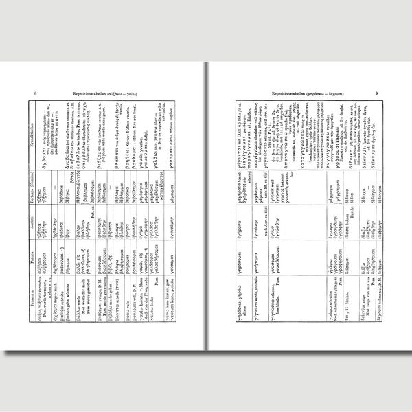 Produktbild: Repetitionstabellen zur kurzgefa&szlig;ten griechischen Schulgrammatik