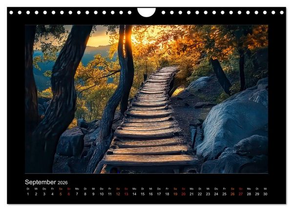 Produktbild: Abenteuerliche Wege (Wandkalender 2026 DIN A4 quer), CALVENDO Monatskalender
