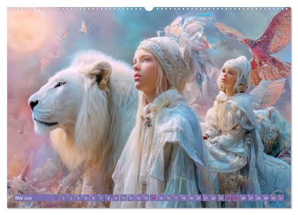 Produktbild: Paradiesische Welt - Fantasiewerke (hochwertiger Premium Wandkalender 2026 DIN A2 quer), Kunstdruck in Hochglanz