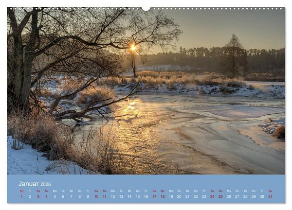 Produktbild: Das Jahr an der Naab zwischen Burglengenfeld und Kallm&uuml;nz (Wandkalender 2026 DIN A2 quer), CALVENDO Monatskalender
