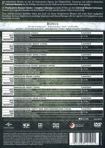 Produktbild: Frankenstein: Monster Classics - Complete Collection [6 DVDs]