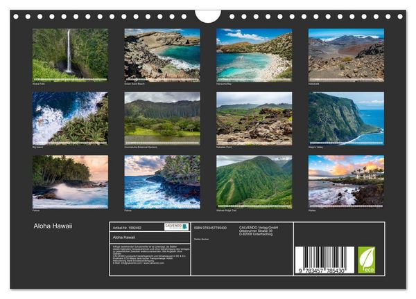Produktbild: Aloha Hawaii (Wandkalender 2026 DIN A4 quer), CALVENDO Monatskalender