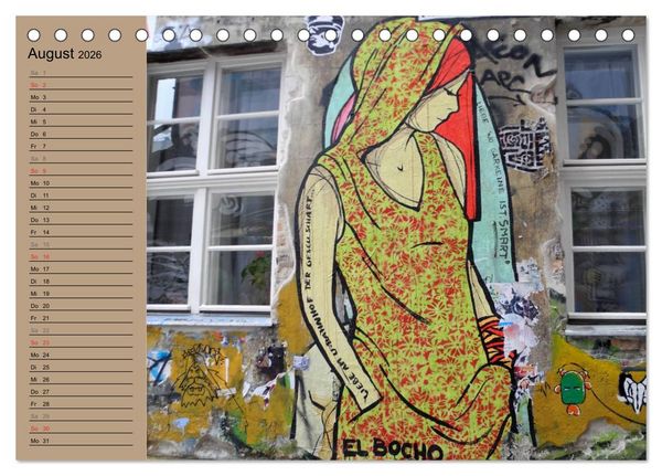 Produktbild: Street-Art Berlin (Tischkalender 2026 DIN A5 quer), CALVENDO Monatskalender