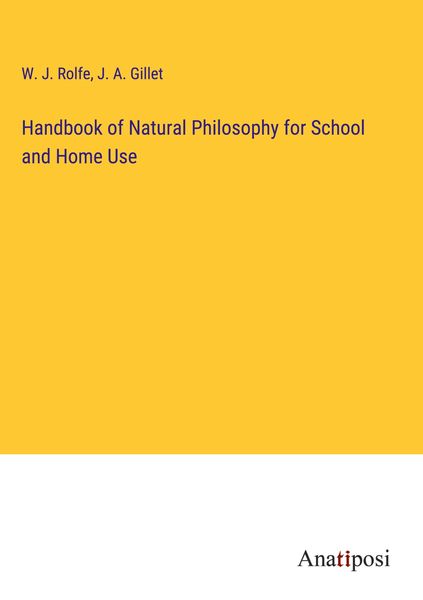 Produktbild: Handbook of Natural Philosophy for School and Home Use
