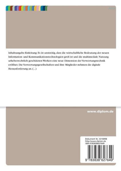 Produktbild: Die Lizensierung von Multimediawerken durch die GEMA