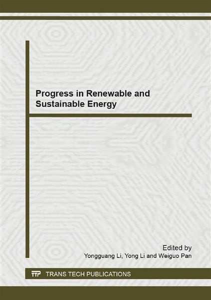 Produktbild: Progress in Renewable and Sustainable Energy