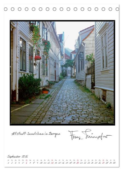 Produktbild: Norwegen analog (Tischkalender 2026 DIN A5 hoch), CALVENDO Monatskalender