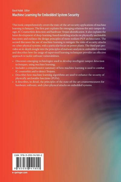 Produktbild: Machine Learning for Embedded System Security
