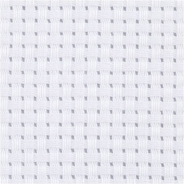 Creativ Company Aida-Stoff, Größe 50x50 cm, 35 Kästchen pro 10 cm, weiß, 1 Stk